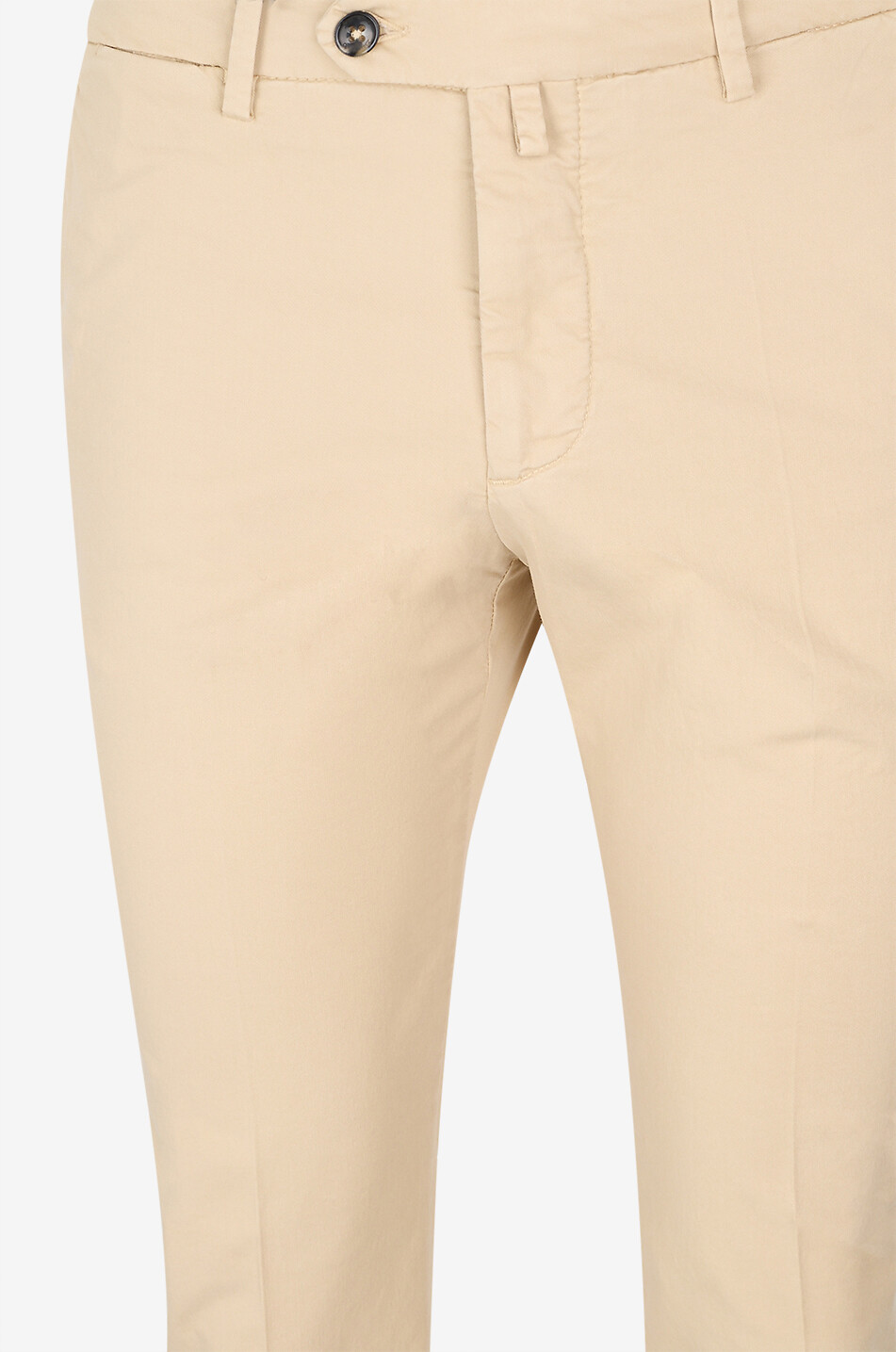 B SETTECENTO Pantalon chino slim en gabardine à revers Homme BEIGE 3
