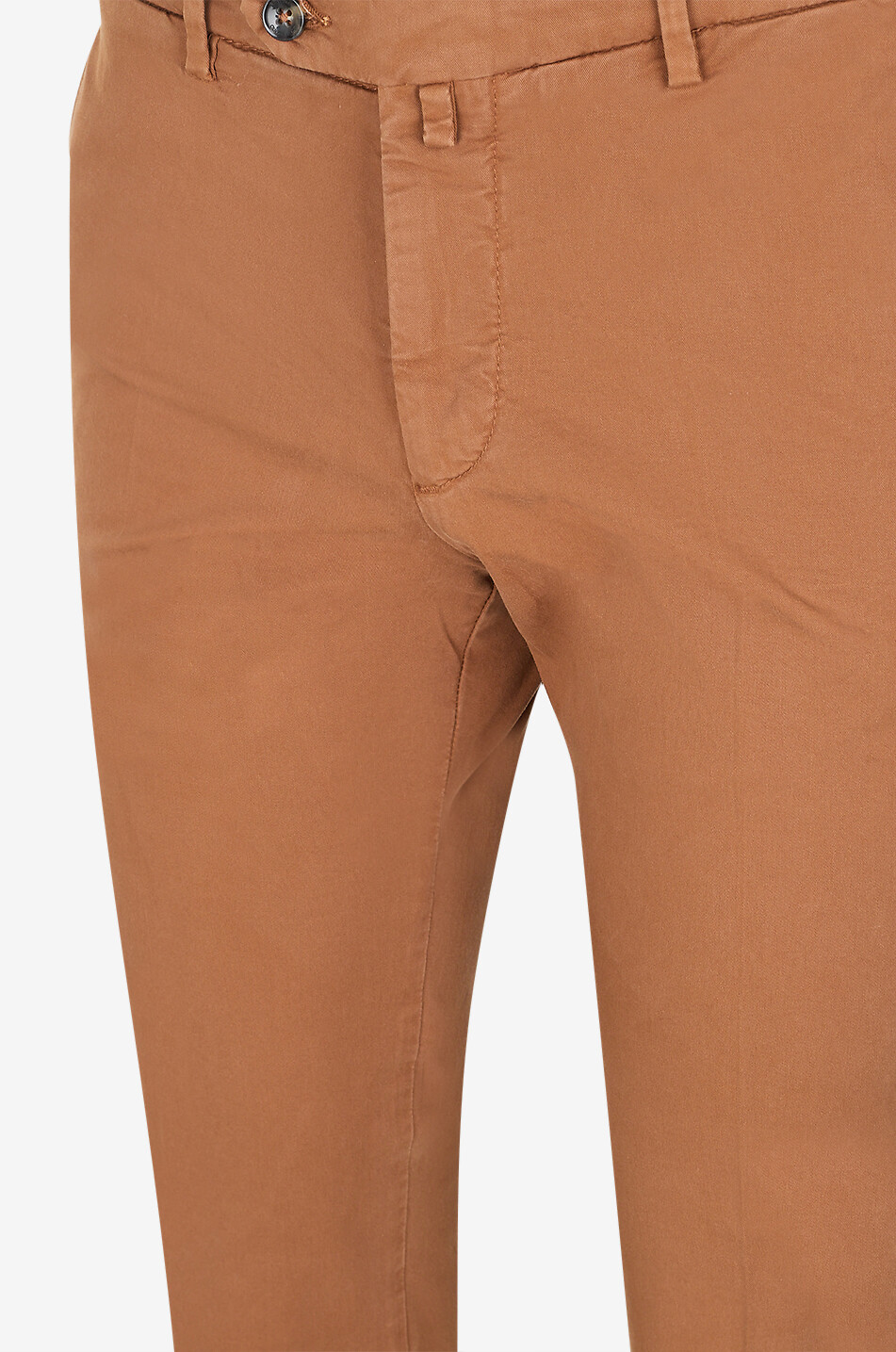 B SETTECENTO Slim fit gabardine chino trousers with turn-ups Men BROWN 3