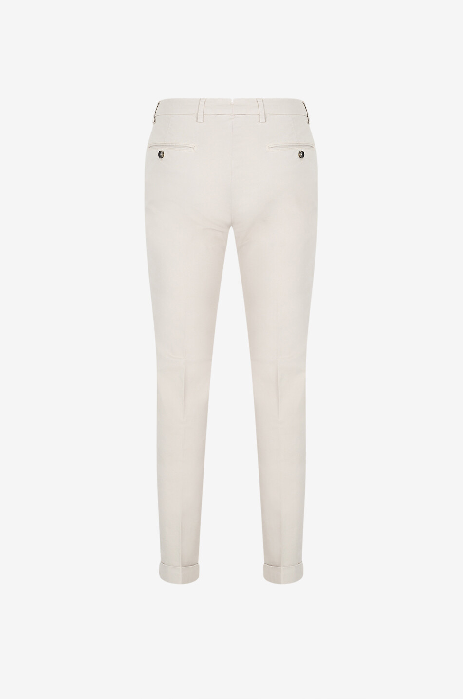 B SETTECENTO Pantalon chino slim en gabardine à revers Homme MARRON 2