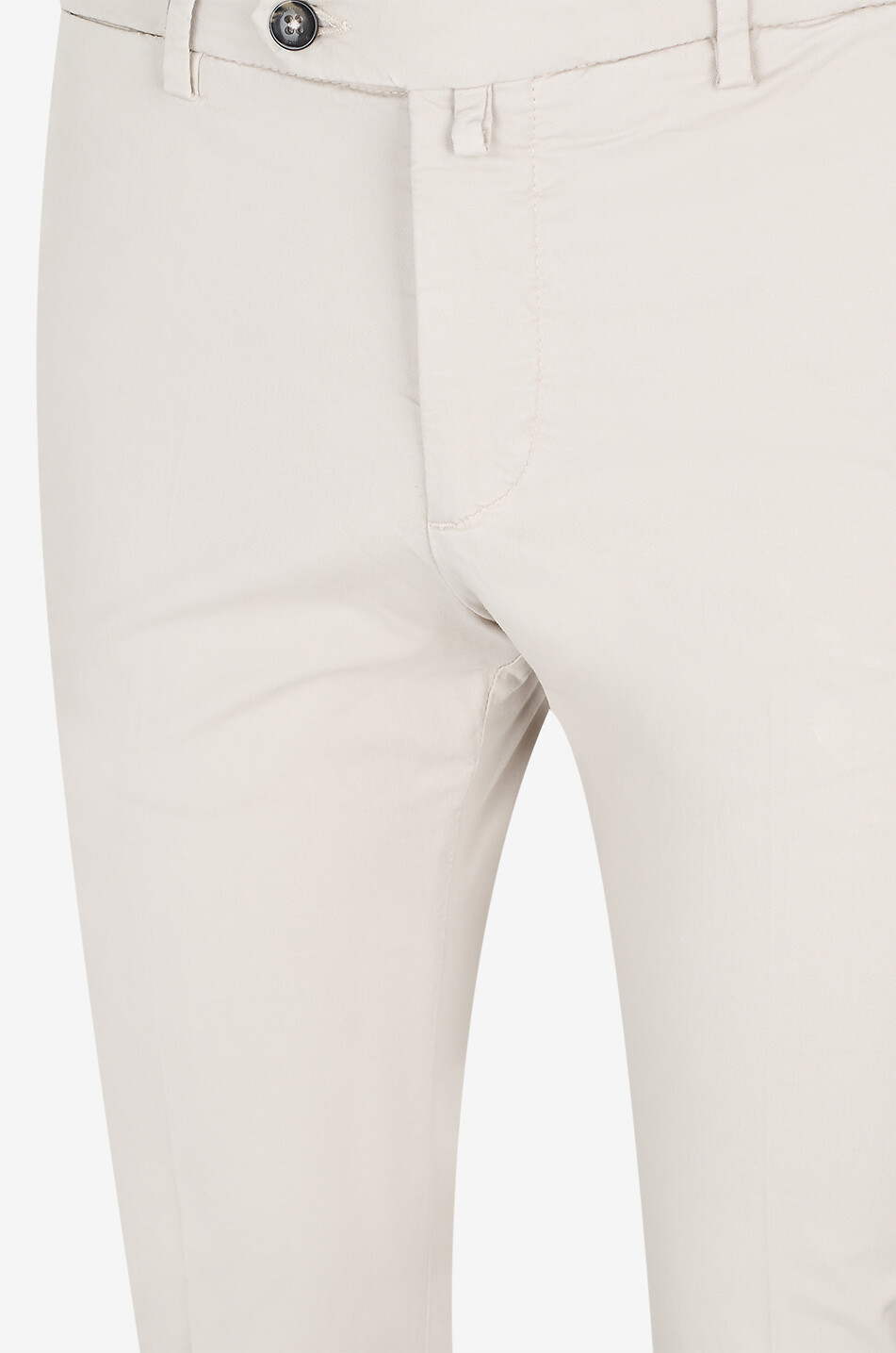 B SETTECENTO Pantalon chino slim en gabardine à revers Homme MARRON 3