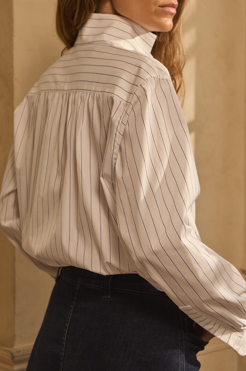 BOURRIENNE PARIS X Amazone striped cotton poplin shirt Women WHITE 4