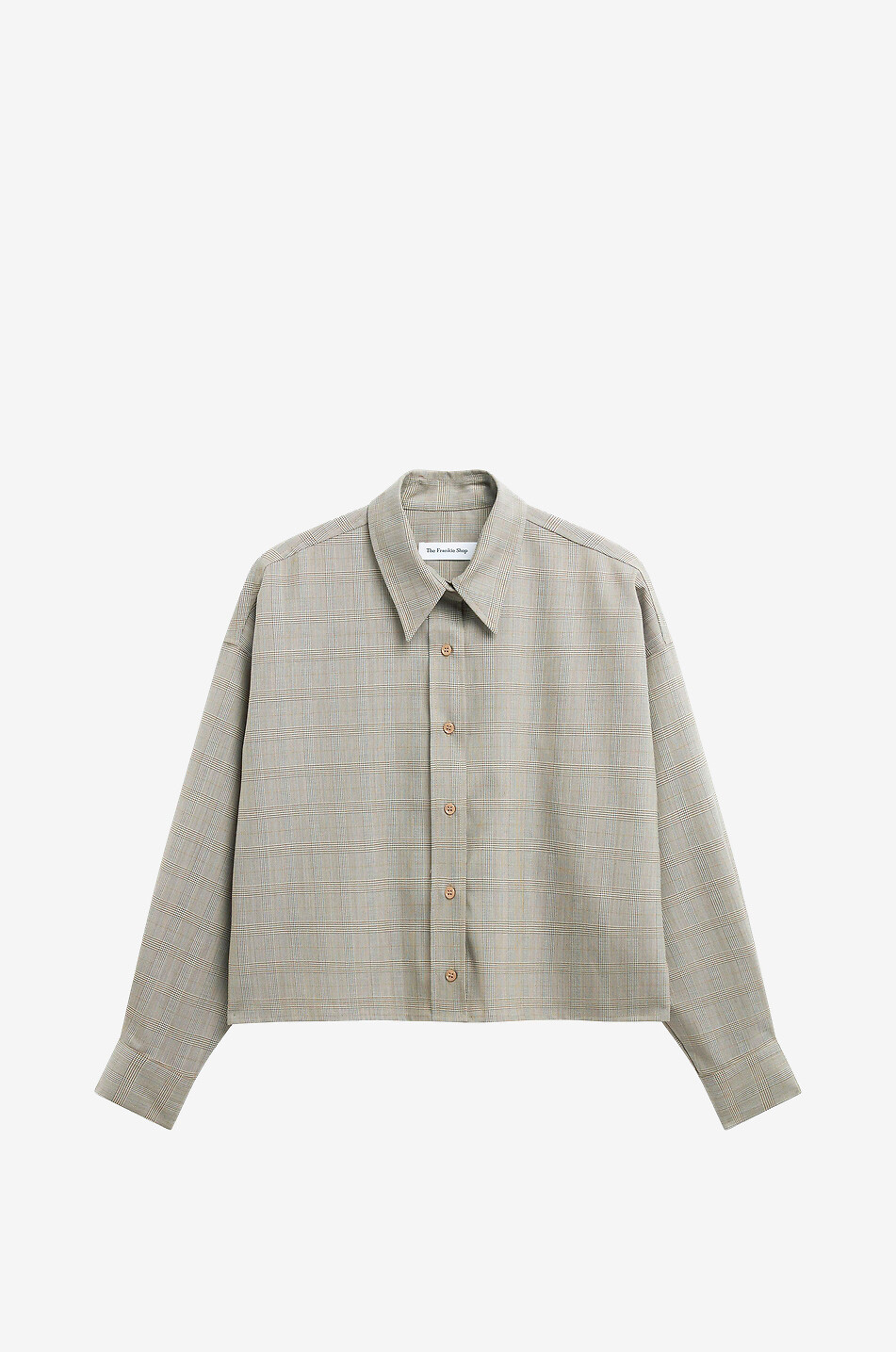 THE FRANKIE SHOP Chemise ample à carreaux en laine mélangée Arlen Femme BEIGE 1
