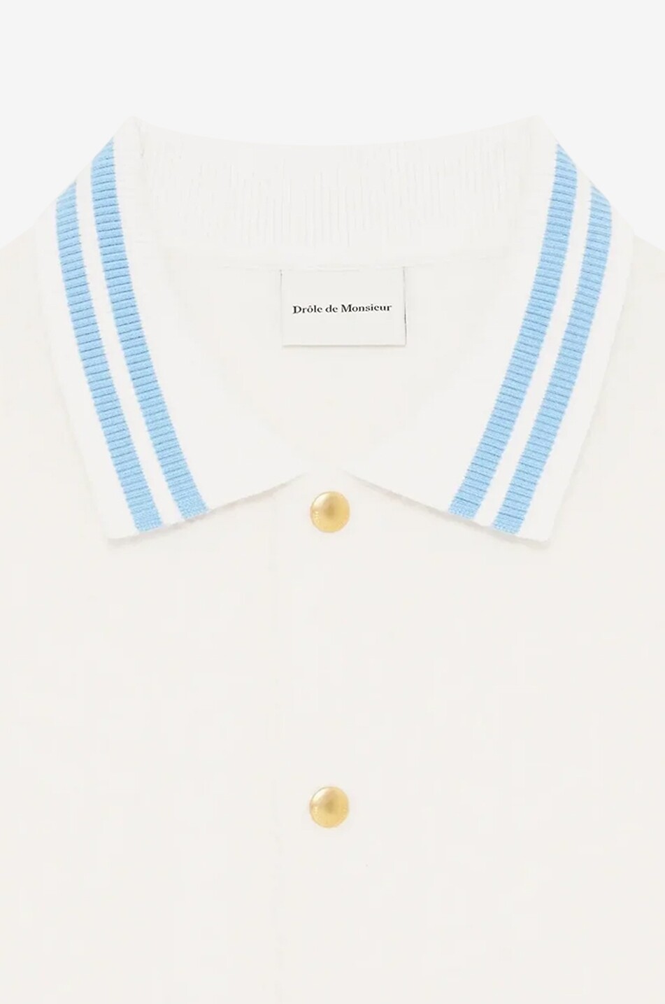 DROLE DE MONSIEUR Oversized Cuban collar shirt in cotton towelling Men EGGSHELL 2
