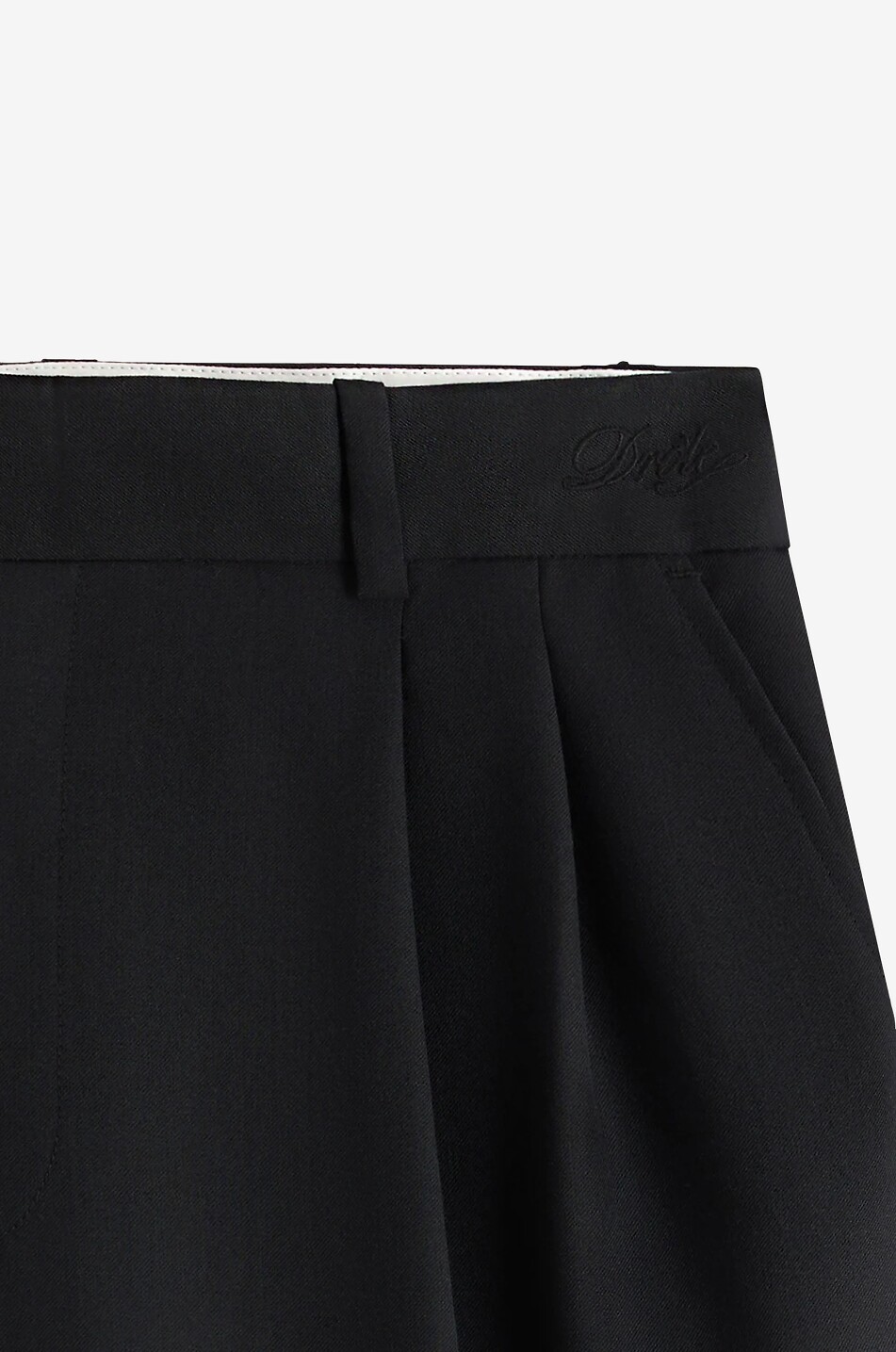 DROLE DE MONSIEUR Le Pantalon Golfeur pleated straight-leg trousers in blended virgin wool Men BLACK 2