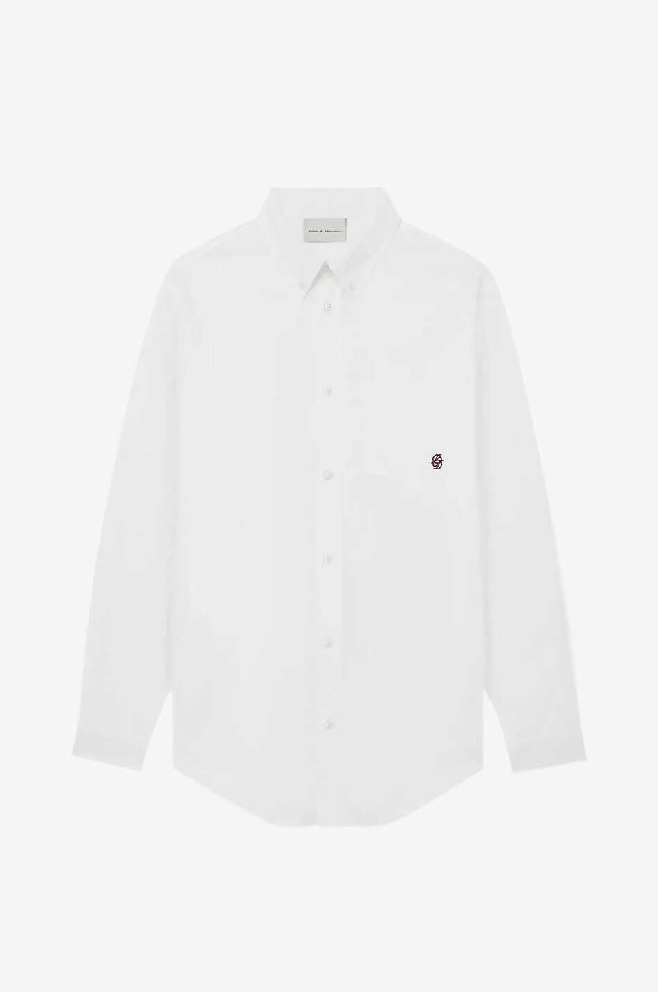 Chemise à col américain en coton Oxford