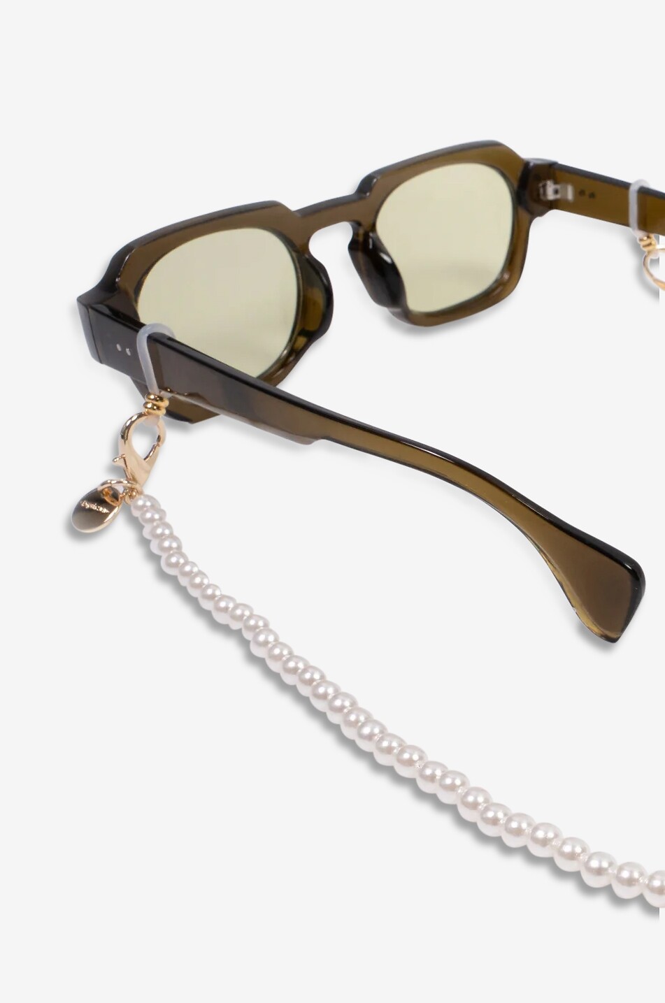 LA COQUE FRANCAISE Chaîne de lunettes en perles Amalya Femme BLANC 2