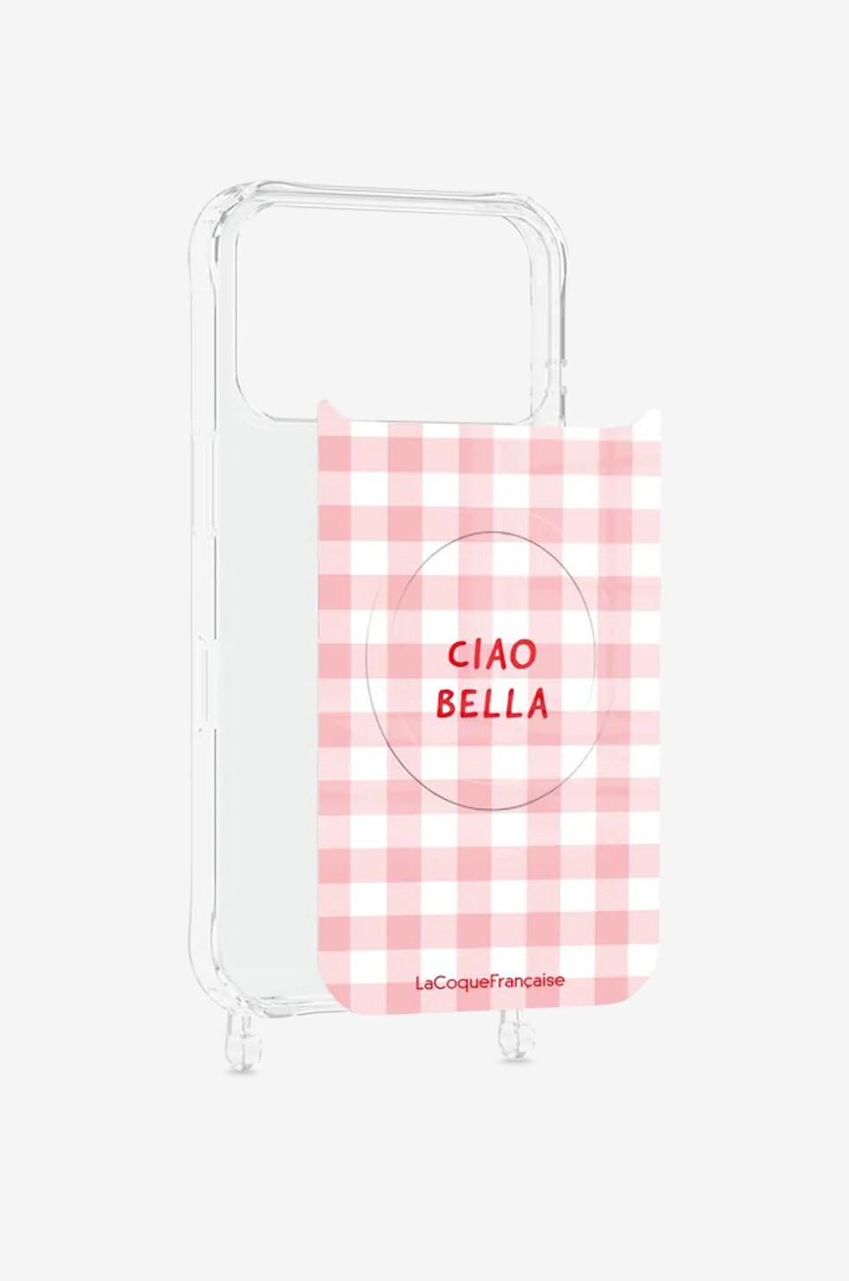 LA COQUE FRANCAISE Magnetische MagSafe-Platte mit Vichy-Muster Ciao Bella Damen ROSA 1