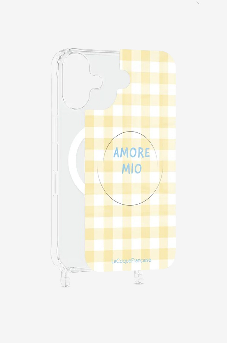 Amor Mio gingham MagSafe magnetic plate for iPhone 17