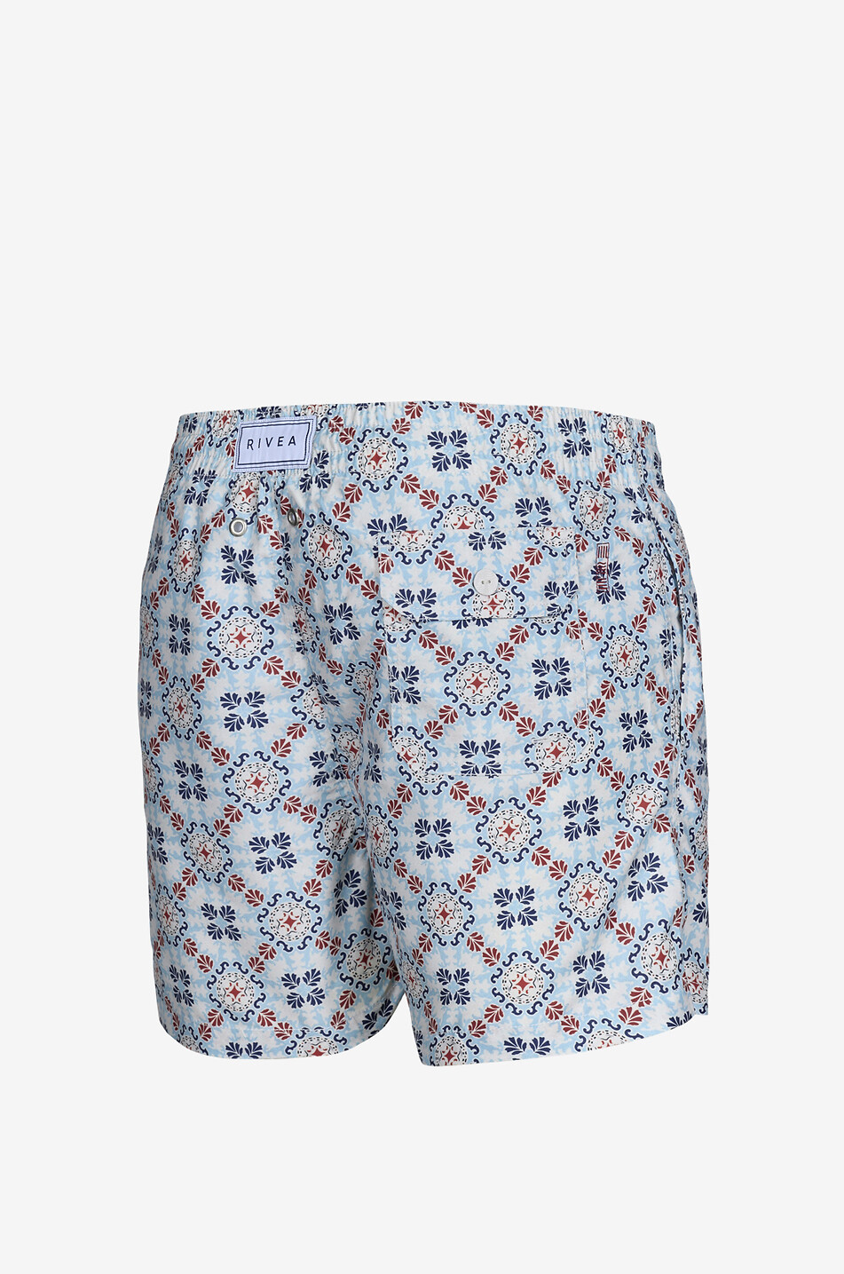 RIVEA Cement tile print swim shorts Men LIGHT BLUE 2