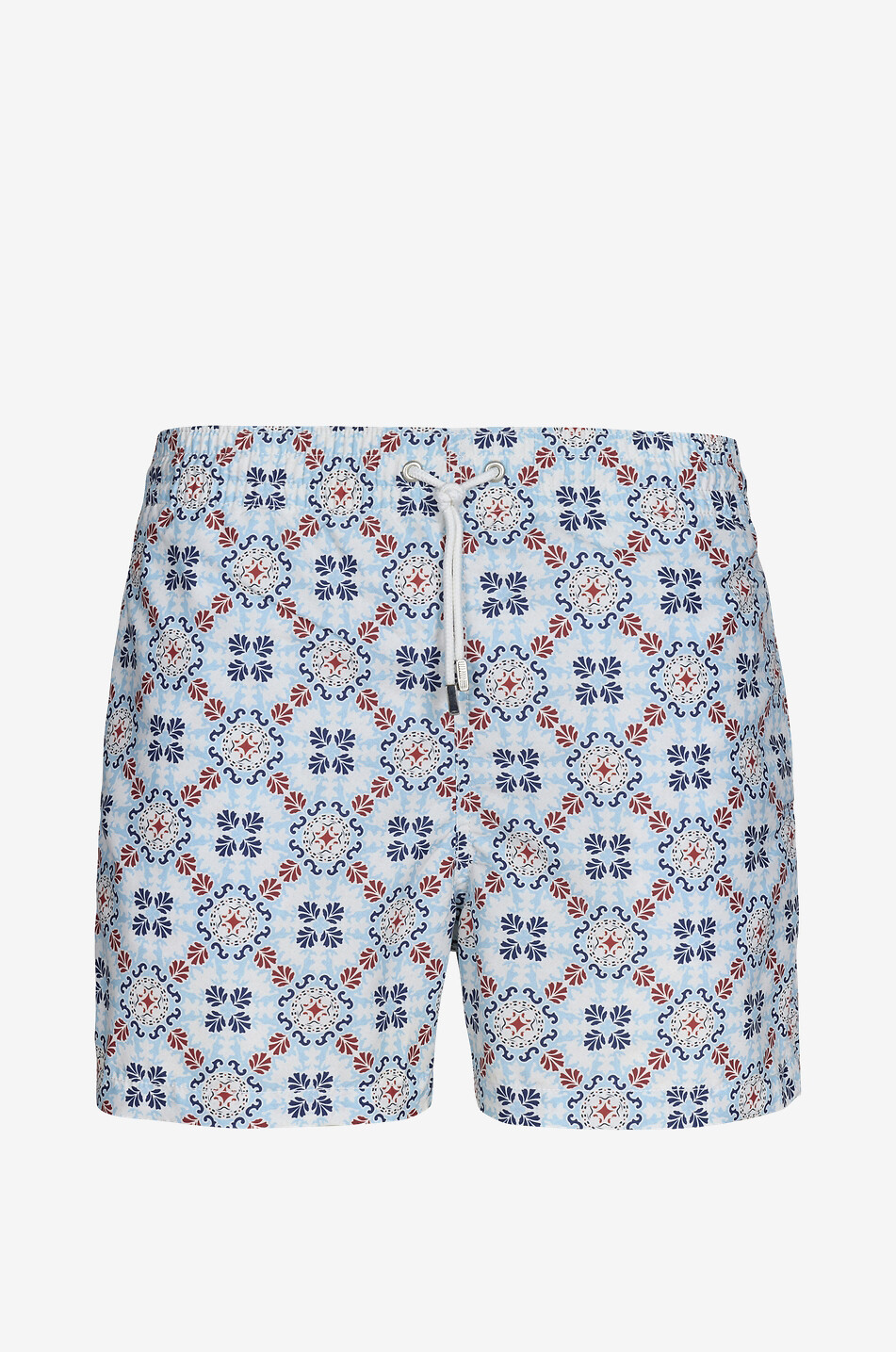 Cement tile print swim shorts