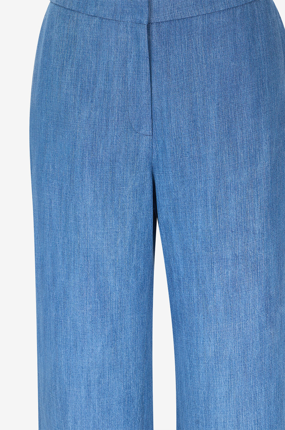 AKRIS PUNTO Wide-leg trousers with elasticated waist adorned with lace Women MEDIUM BLUE 8