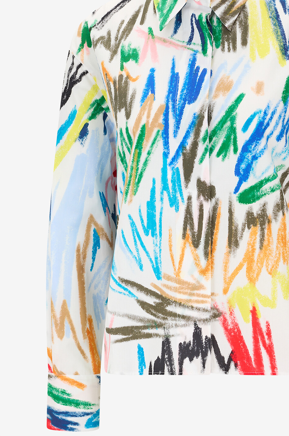 AKRIS PUNTO Hemd mit Print aus Baumwollpopeline Scribble Mania Damen BUNT 3