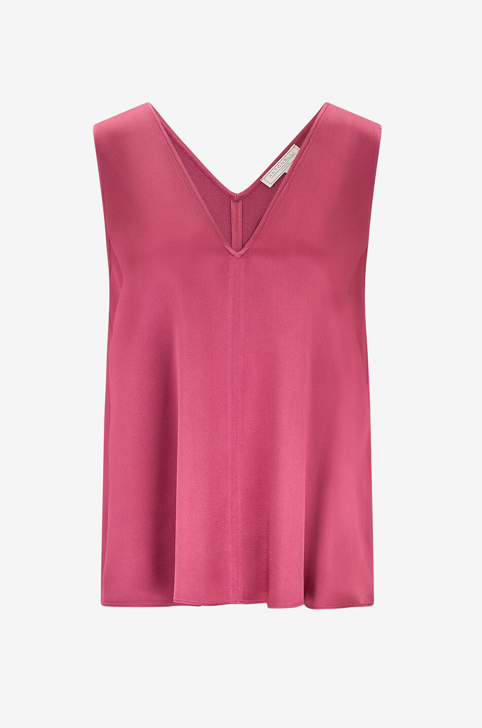 ANTONELLI FIRENZE Top à col V sans manches en crêpe Bergamo Femme ROSE FONCÉ 1