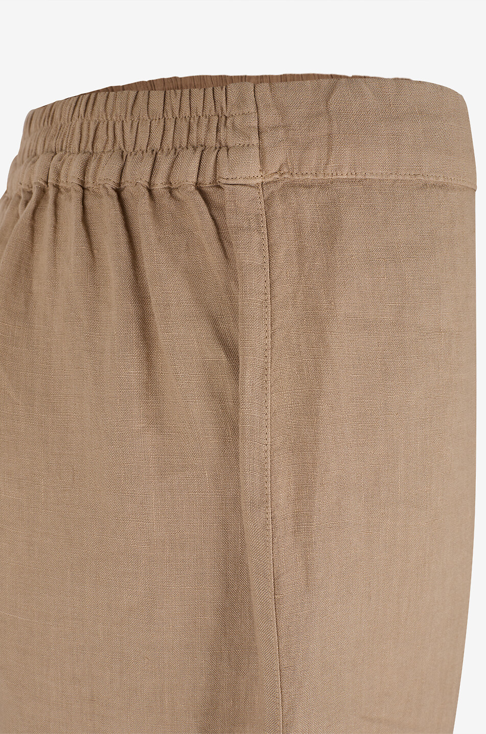 120% LINO Wide-leg straight linen trousers Women BEIGE 3