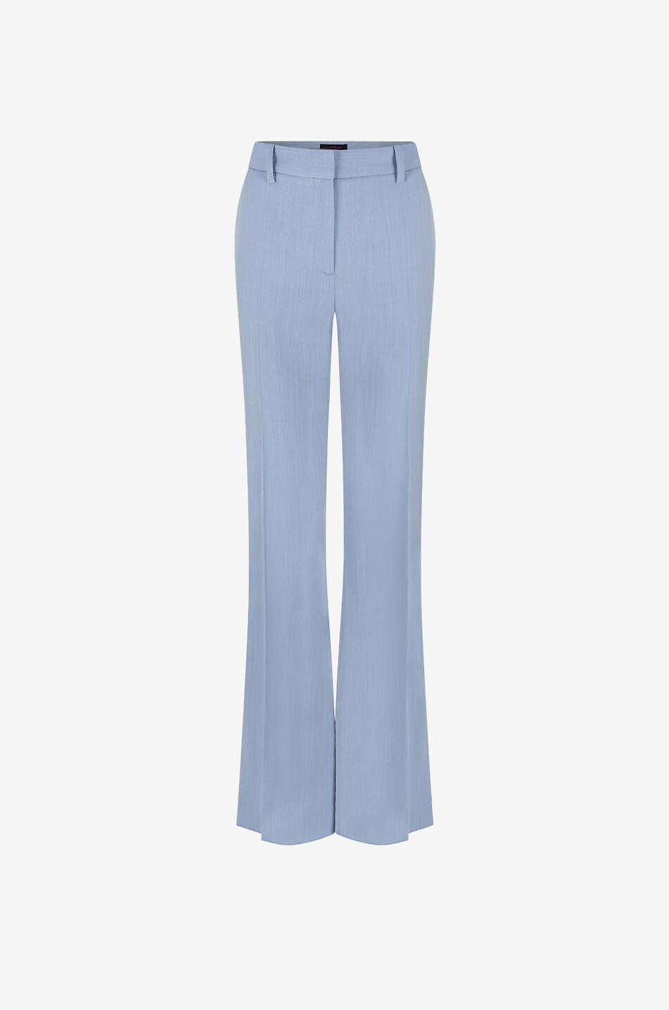 Chevrons wide flared trousers in blended wool