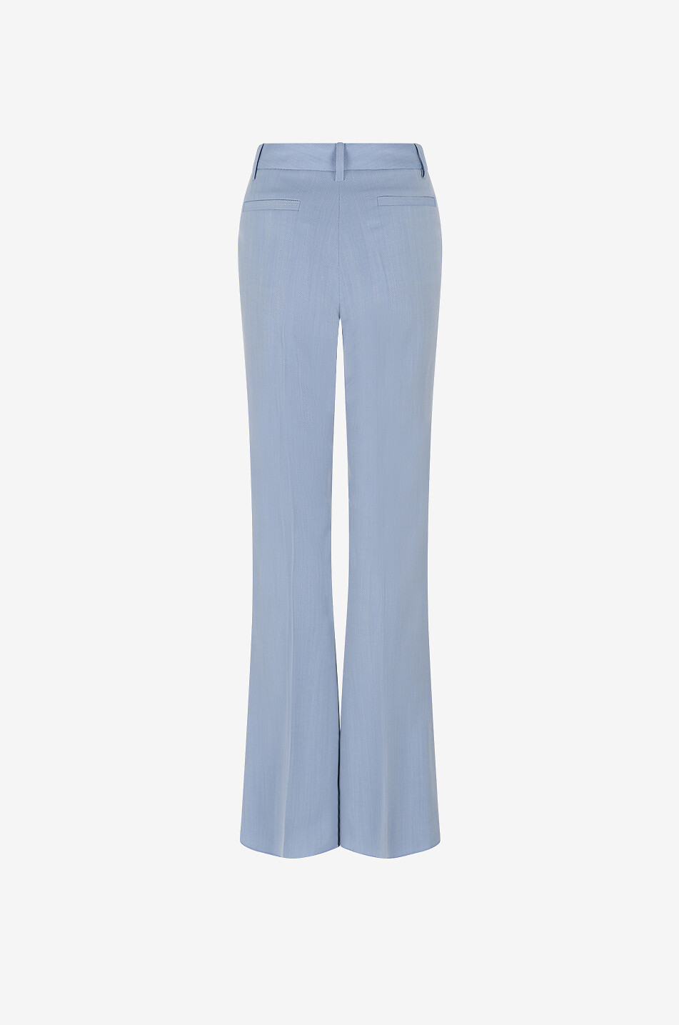 BARBARA BUI Chevrons wide flared trousers in blended wool Women LIGHT BLUE 2