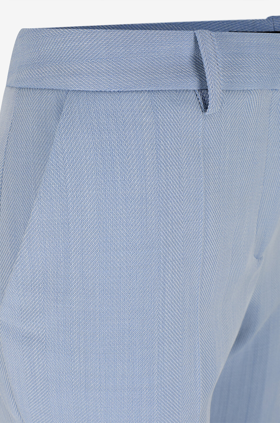 BARBARA BUI Chevrons wide flared trousers in blended wool Women LIGHT BLUE 7