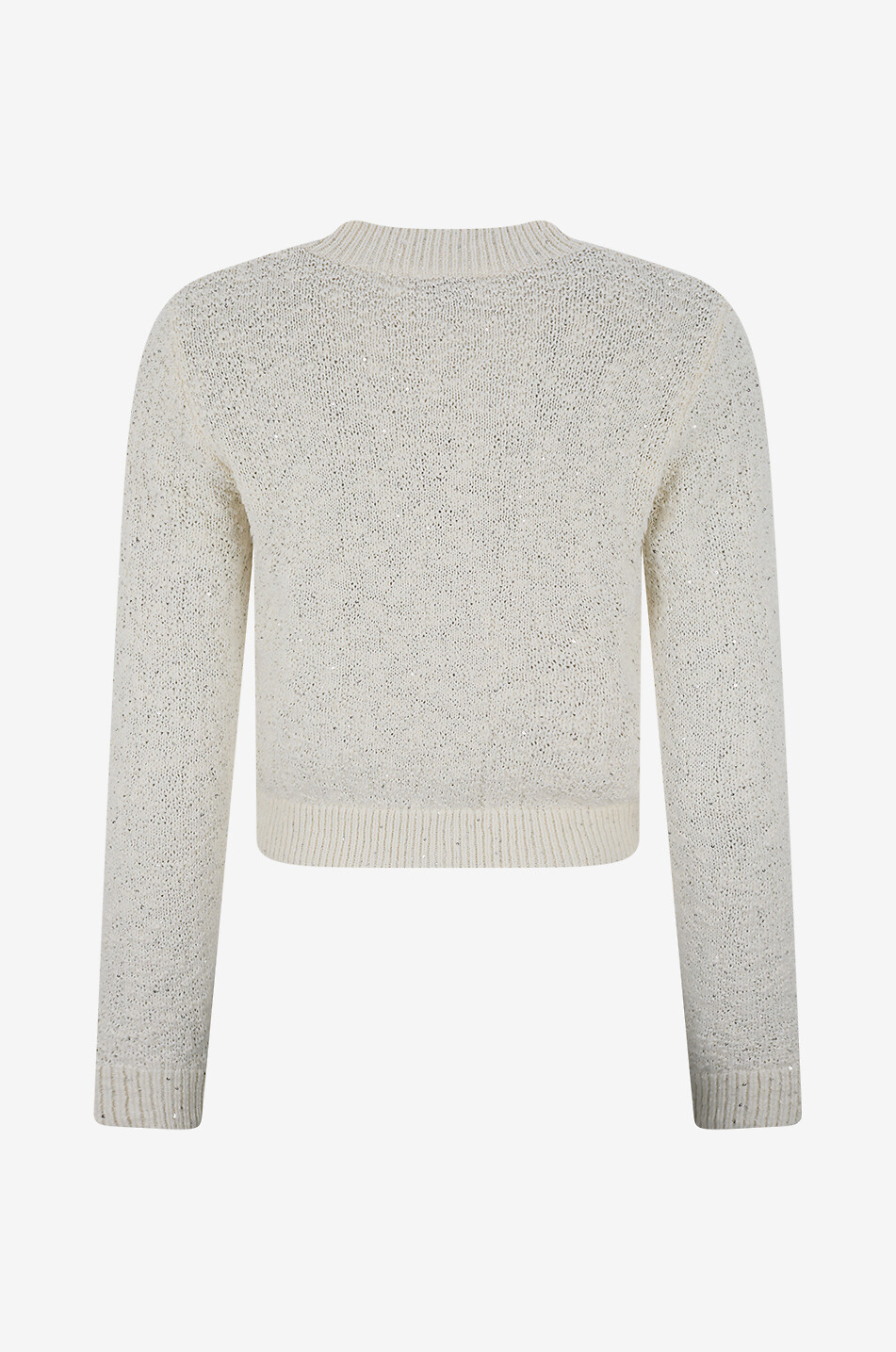 Cotton net knit cape jumper - FABIANA FILIPPI - WHITE - Bongénie