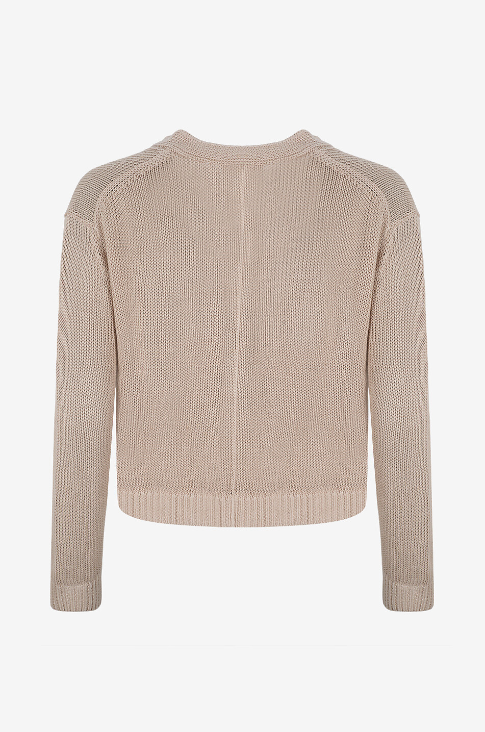 HEMISPHERE Cardigan à col V en maille de lin Femme BEIGE 2