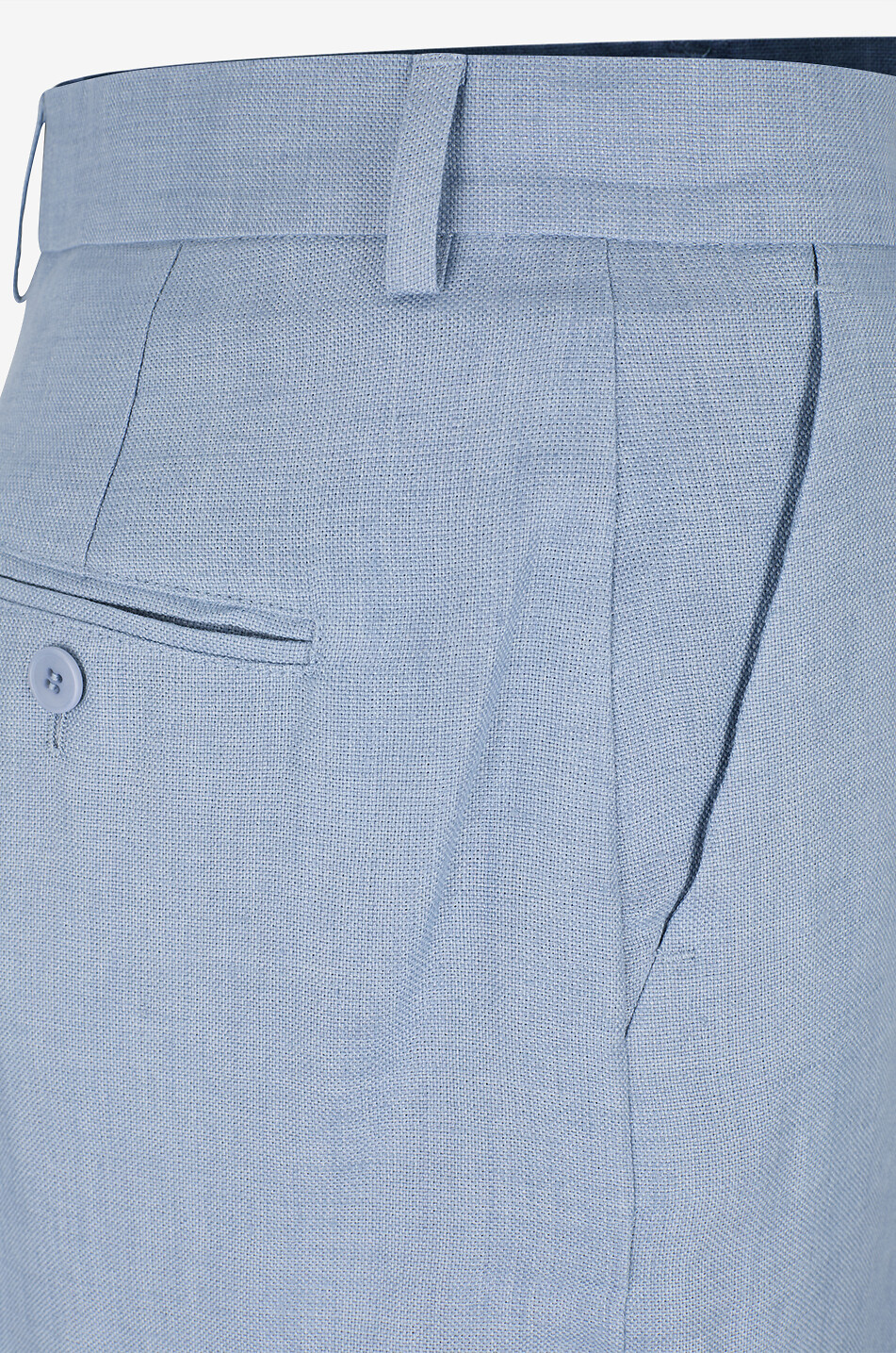 WEEKEND MAX MARA Pantalon droit en lin Malizia Femme BLEU CLAIR 3