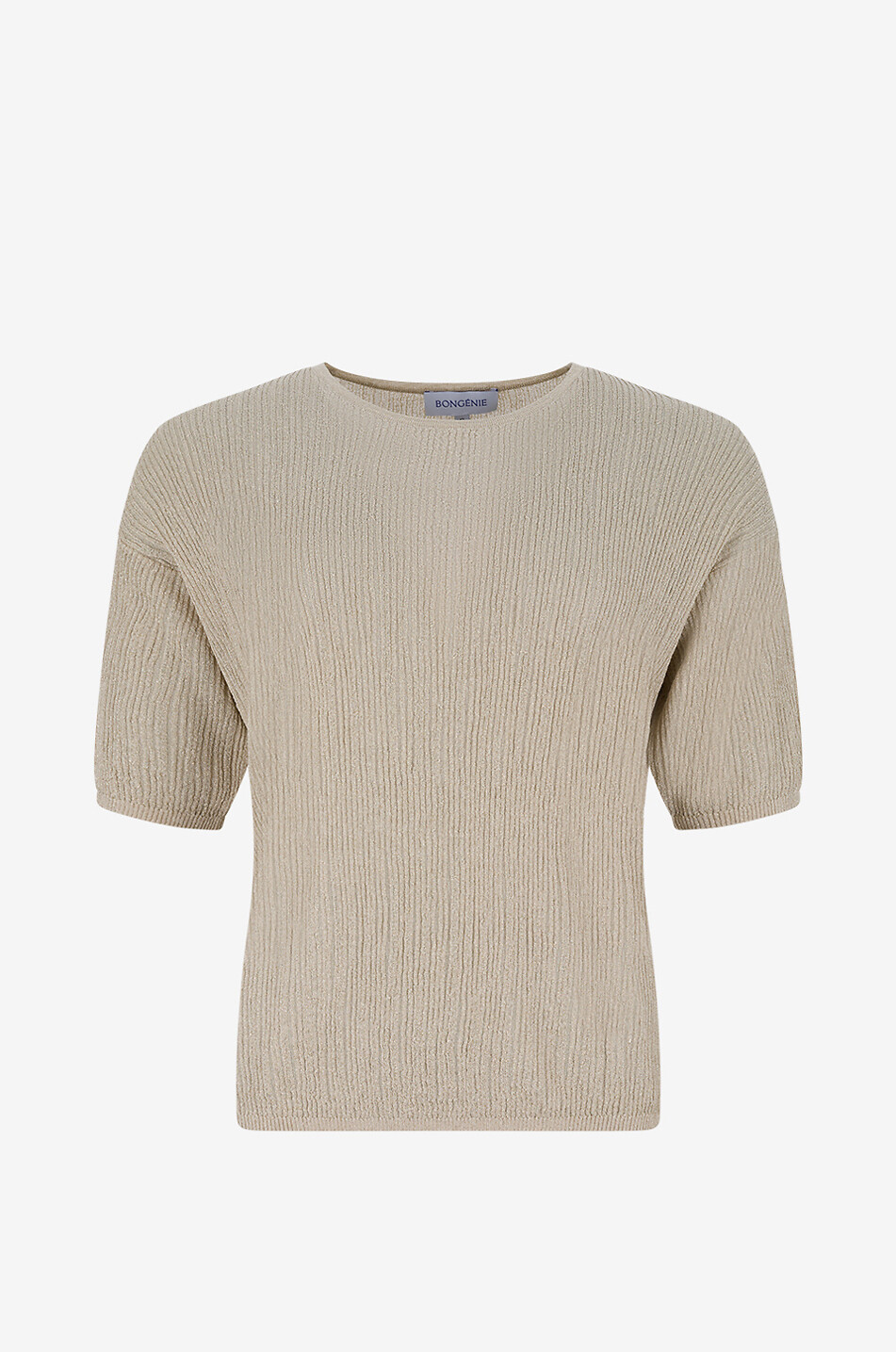 Weiter Pullover mit Rundhalsausschnitt aus Jersey mit Pailletten