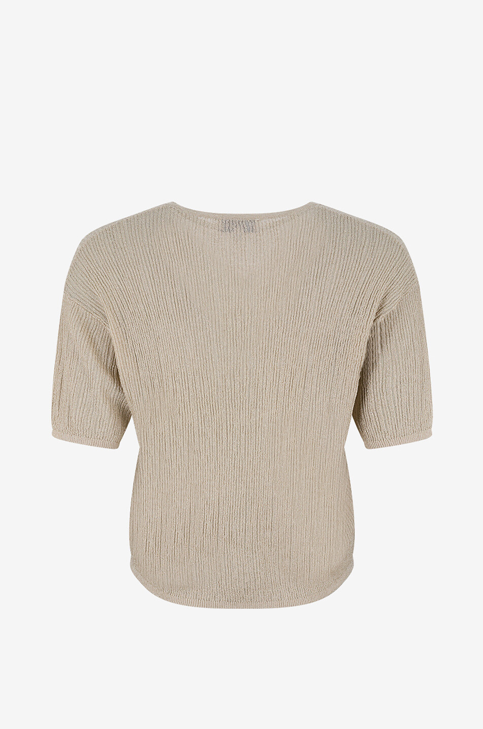BONGENIE Weiter Pullover mit Rundhalsausschnitt aus Jersey mit Pailletten Damen BEIGE 2
