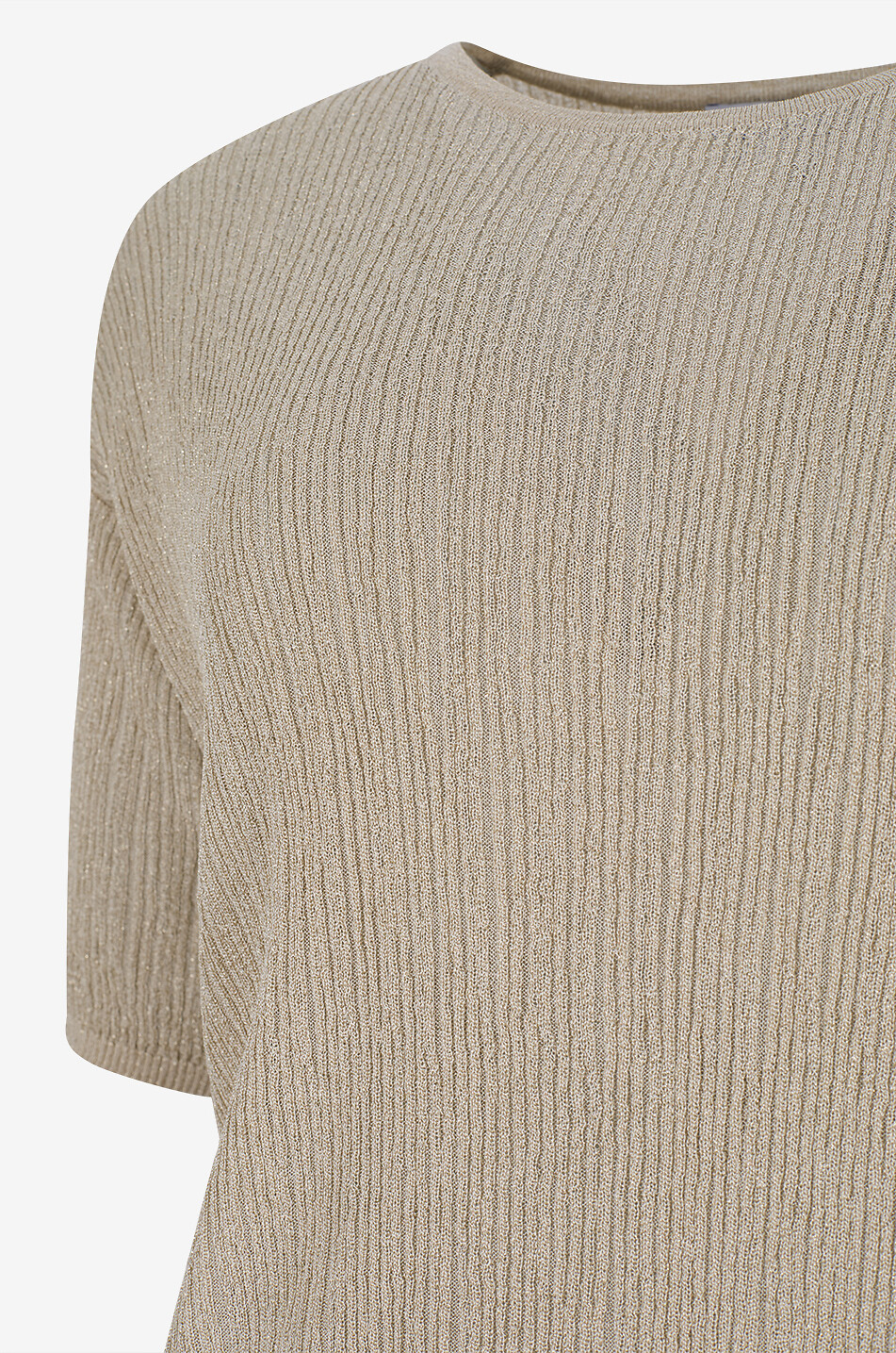 BONGENIE Weiter Pullover mit Rundhalsausschnitt aus Jersey mit Pailletten Damen BEIGE 3