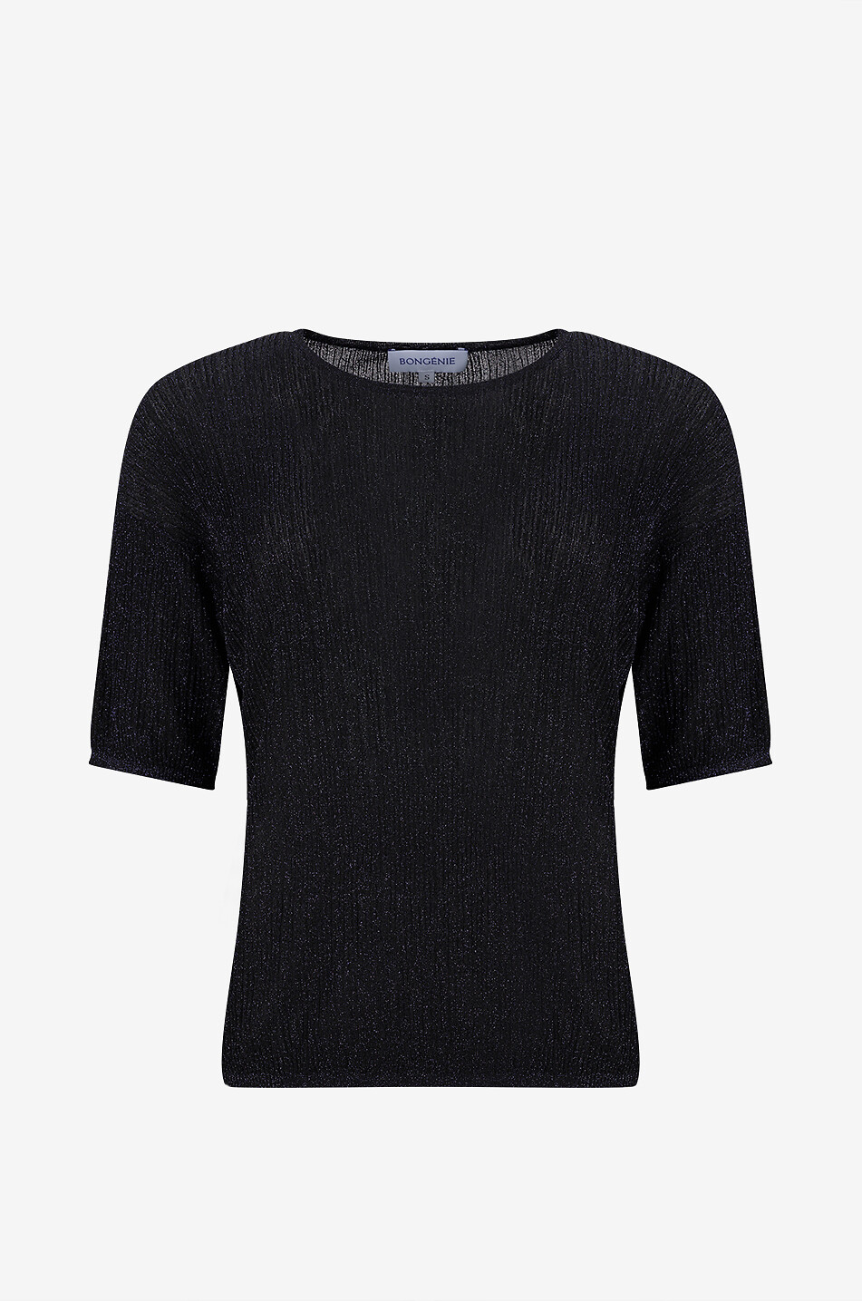 Weiter Pullover mit Rundhalsausschnitt aus Jersey mit Pailletten