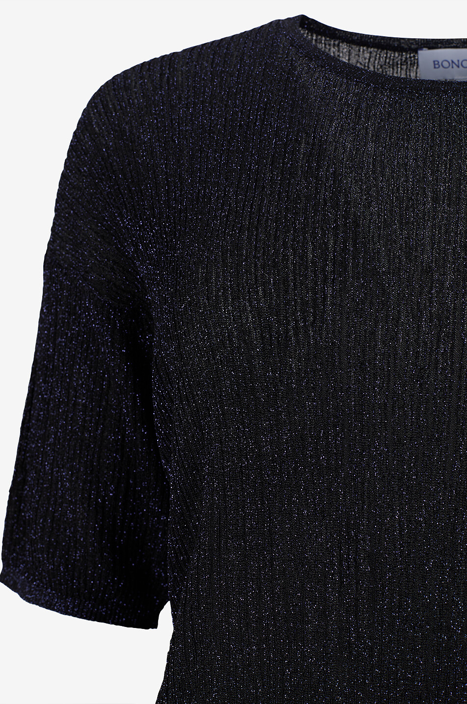 BONGENIE Weiter Pullover mit Rundhalsausschnitt aus Jersey mit Pailletten Damen BLAU 3