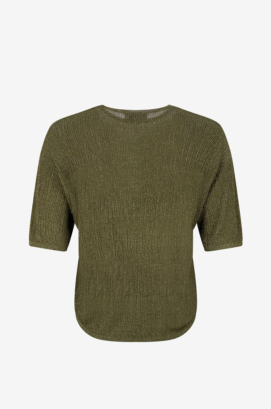 BONGENIE Weiter Pullover mit Rundhalsausschnitt aus Jersey mit Pailletten Damen KHAKI 2