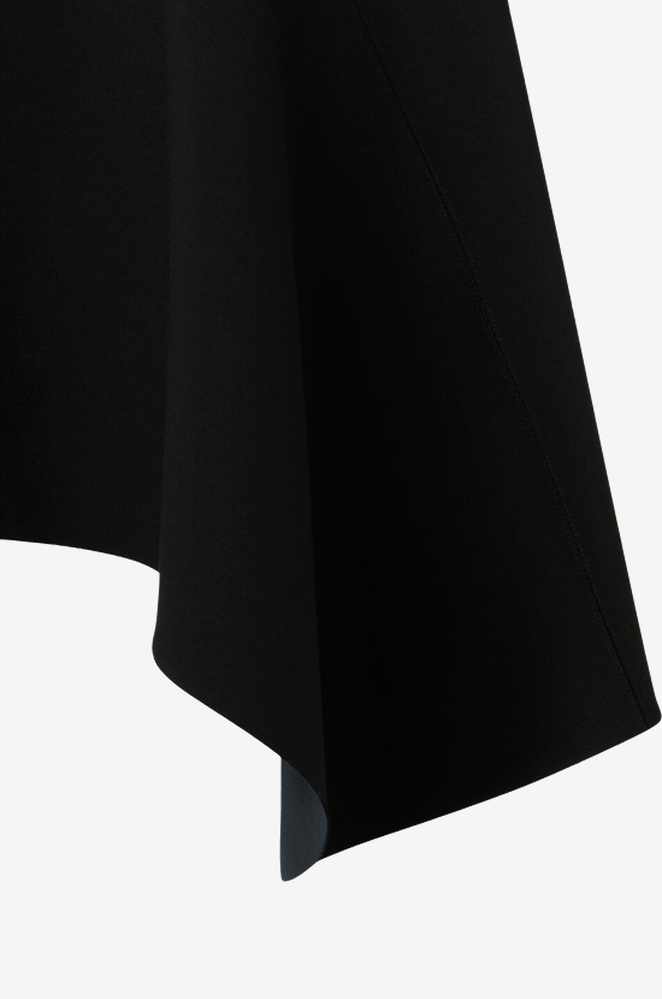 AKRIS PUNTO Flared asymmetric round-neck jersey dress Women BLACK 8