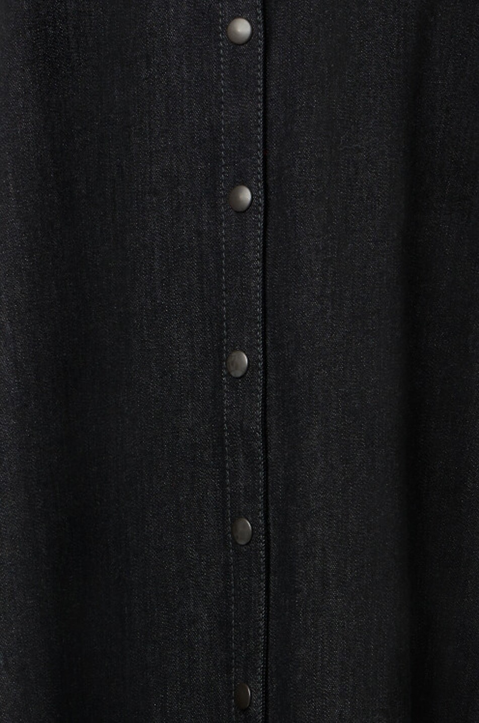 AKRIS PUNTO Jupe midi évasée boutonnée en denim Femme NOIR 5