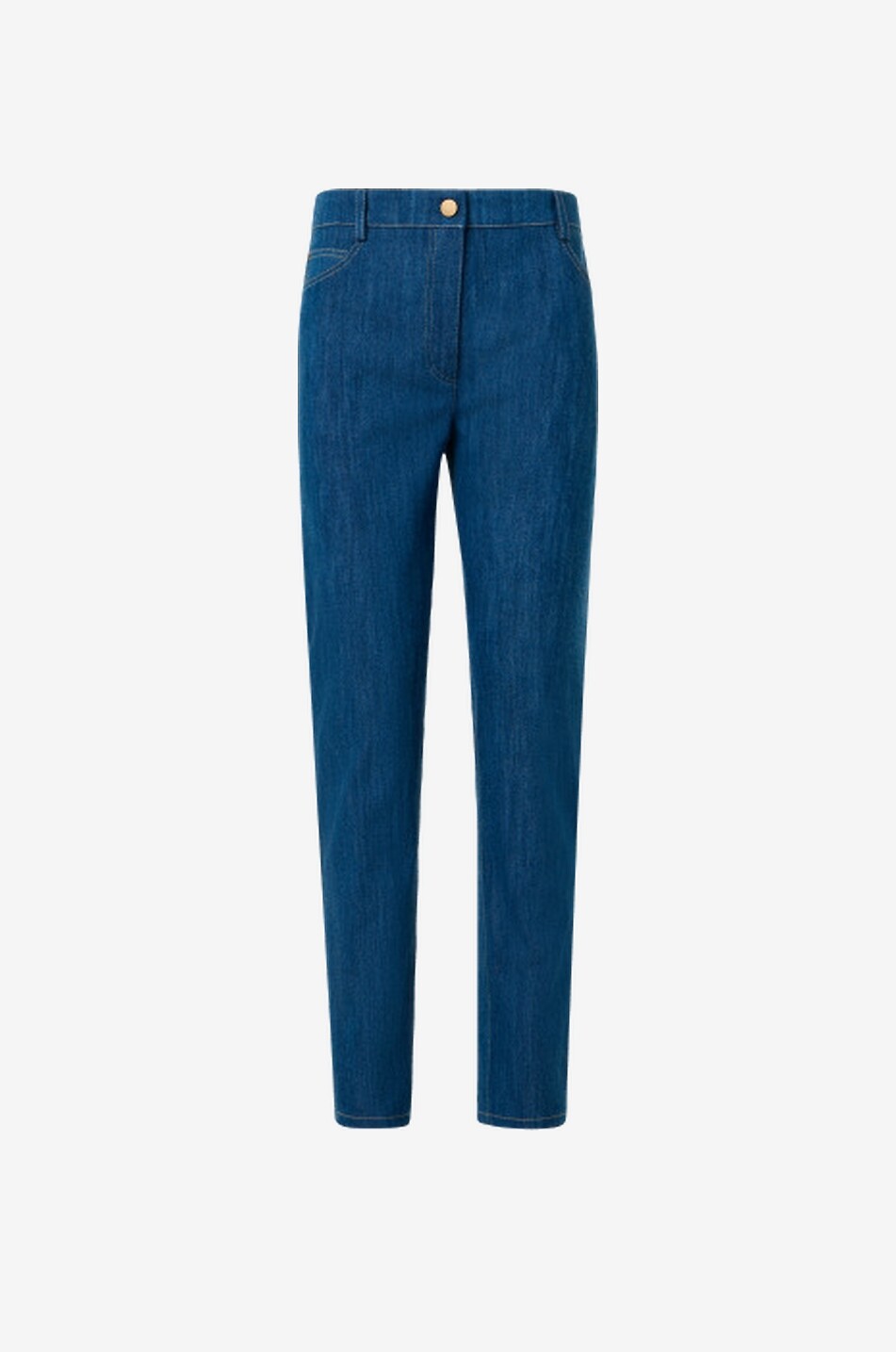 AKRIS PUNTO Maru straight cropped denim trousers Women MEDIUM BLUE 1