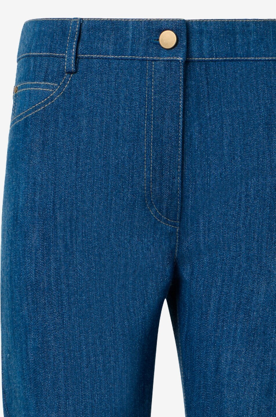 AKRIS PUNTO Maru straight cropped denim trousers Women MEDIUM BLUE 6
