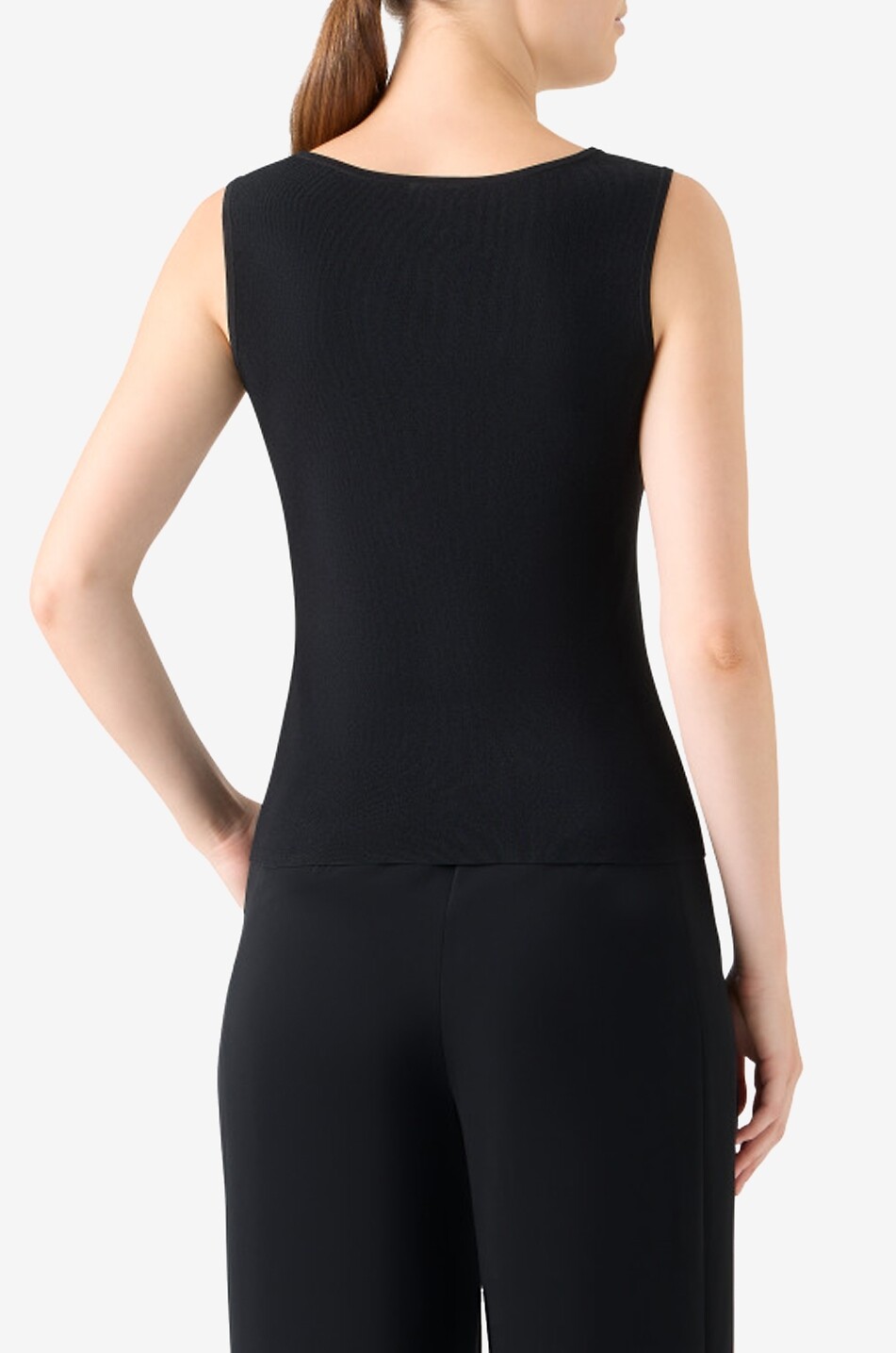 AKRIS PUNTO Florina pleated wide-leg high-rise crepe trousers Women BLACK 4