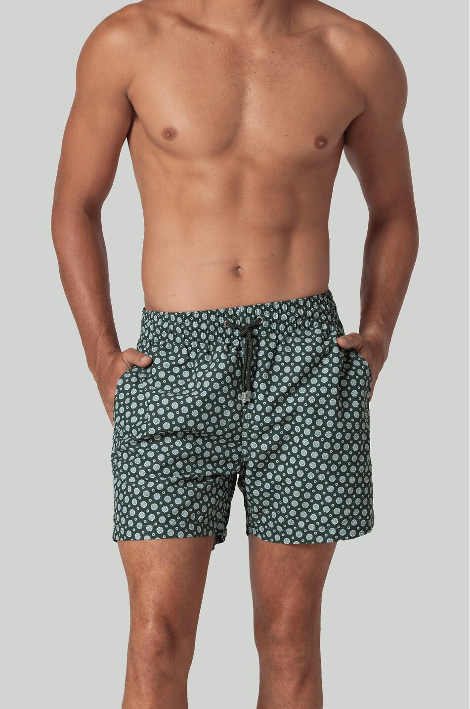 RIVEA Swimming shorts with printed pattern Men GREEN 3