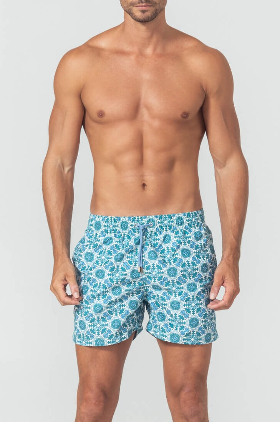 RIVEA Short de bain imprimé San Rocco Homme VERT 5