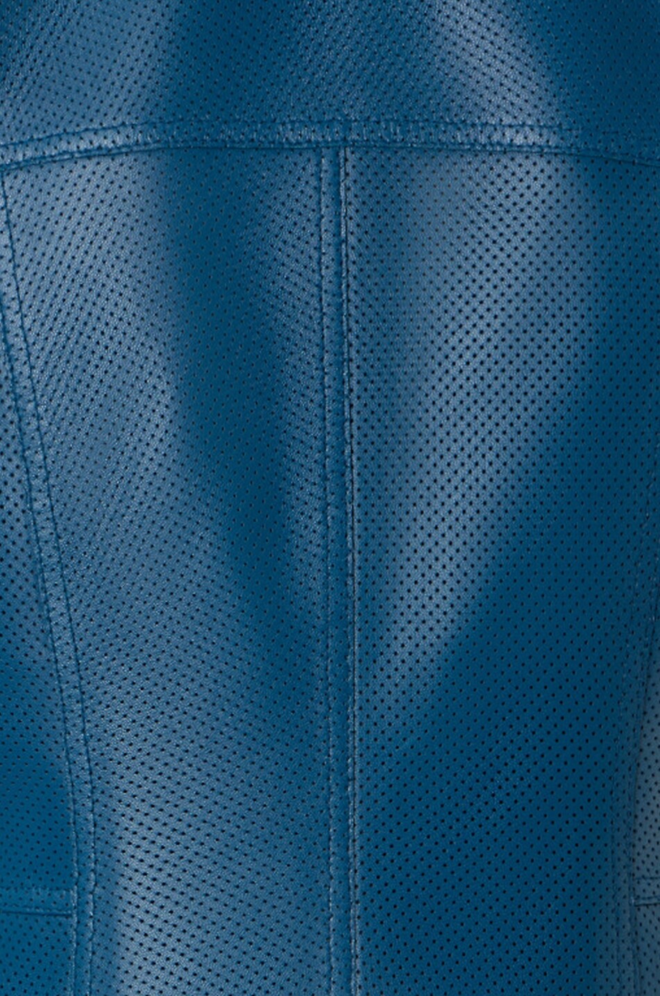 AKRIS PUNTO Short fitted perforated leather jacket Women DARK BLUE 8