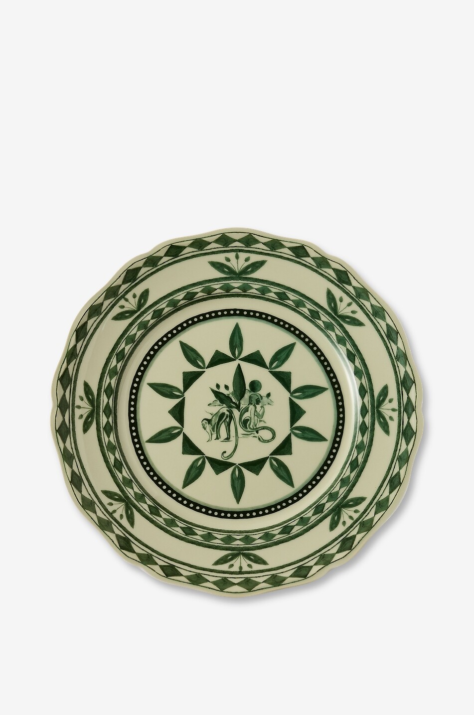 ASCHER Assiette plate en porcelaine Reverie Des Pins Maison VERT 1