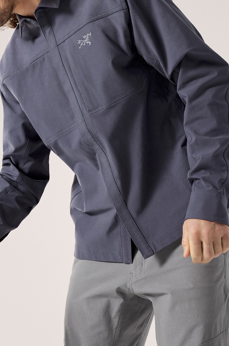 ARC'TERYX Surchemise en coton organique mélangé Cronin Homme GRIS FONCÉ 5