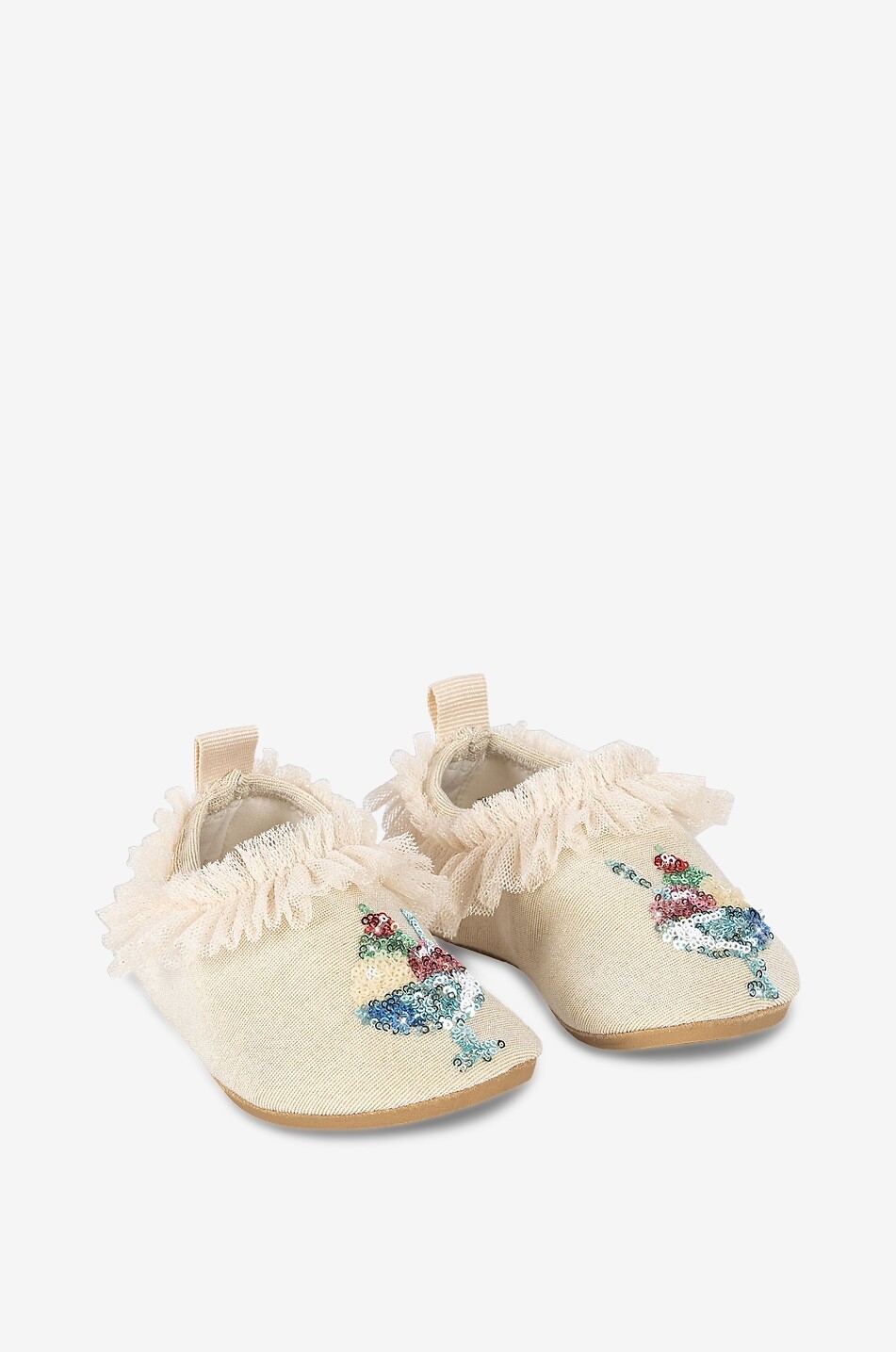 Mädchen-Wasserschuhe aus Lurex mit Tüll und Pailletten