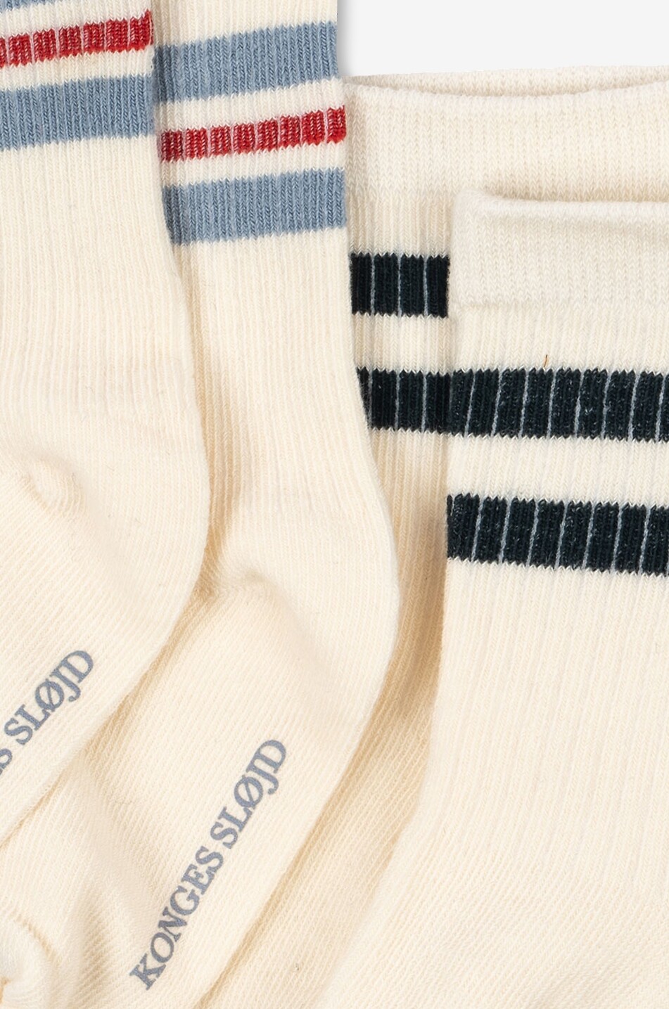 KONGES SLØJD 2er-Set Jungen-Socken gestreift Act Junge CREMEFARBEN 2