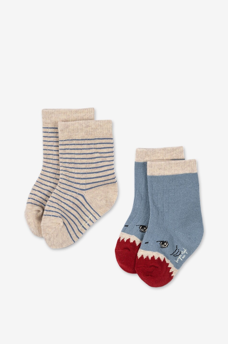 KONGES SLØJD Lot de 2 paires de chaussettes garçon Shark Rib Garçon BLEU 1