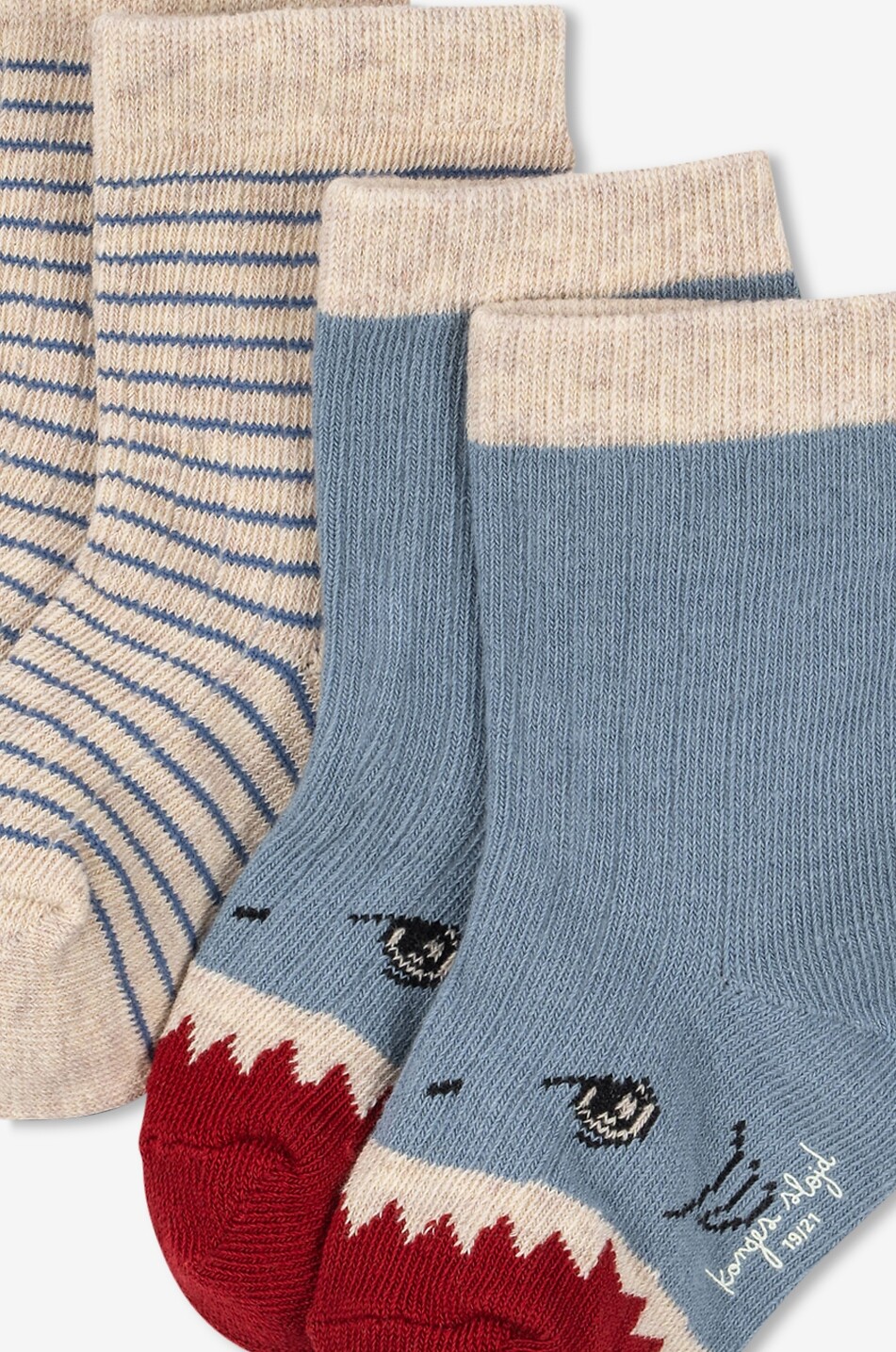 KONGES SLØJD Lot de 2 paires de chaussettes garçon Shark Rib Garçon BLEU 2