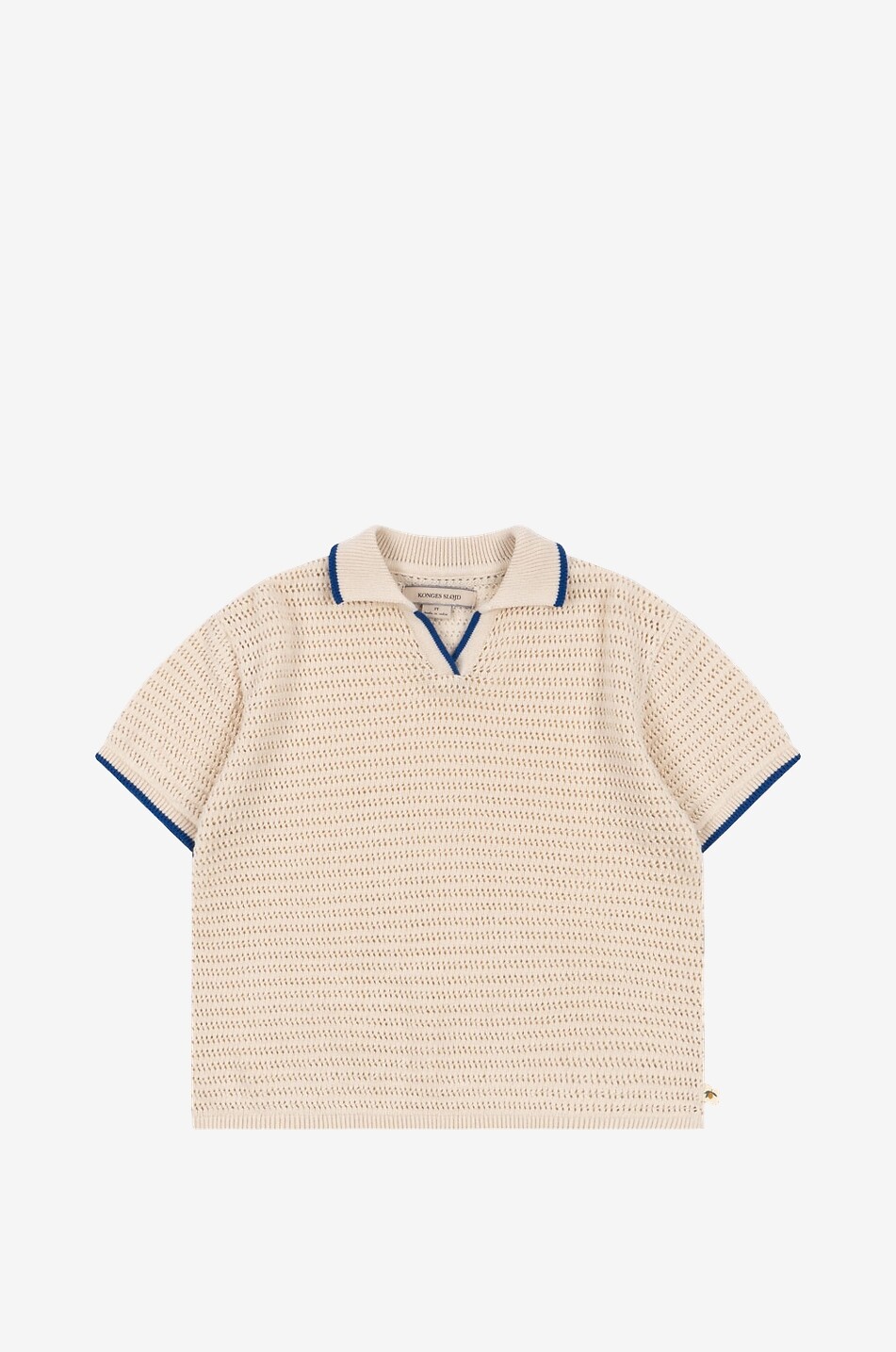 KONGES SLØJD Ivy boy's polo in organic cotton knit Boy Light beige 1