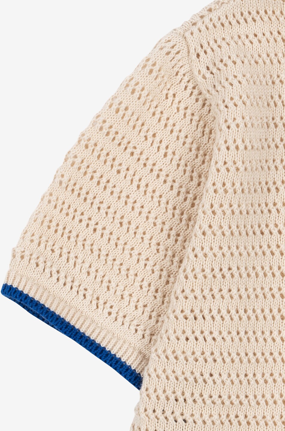 KONGES SLØJD Ivy boy's polo in organic cotton knit Boy Light beige 3