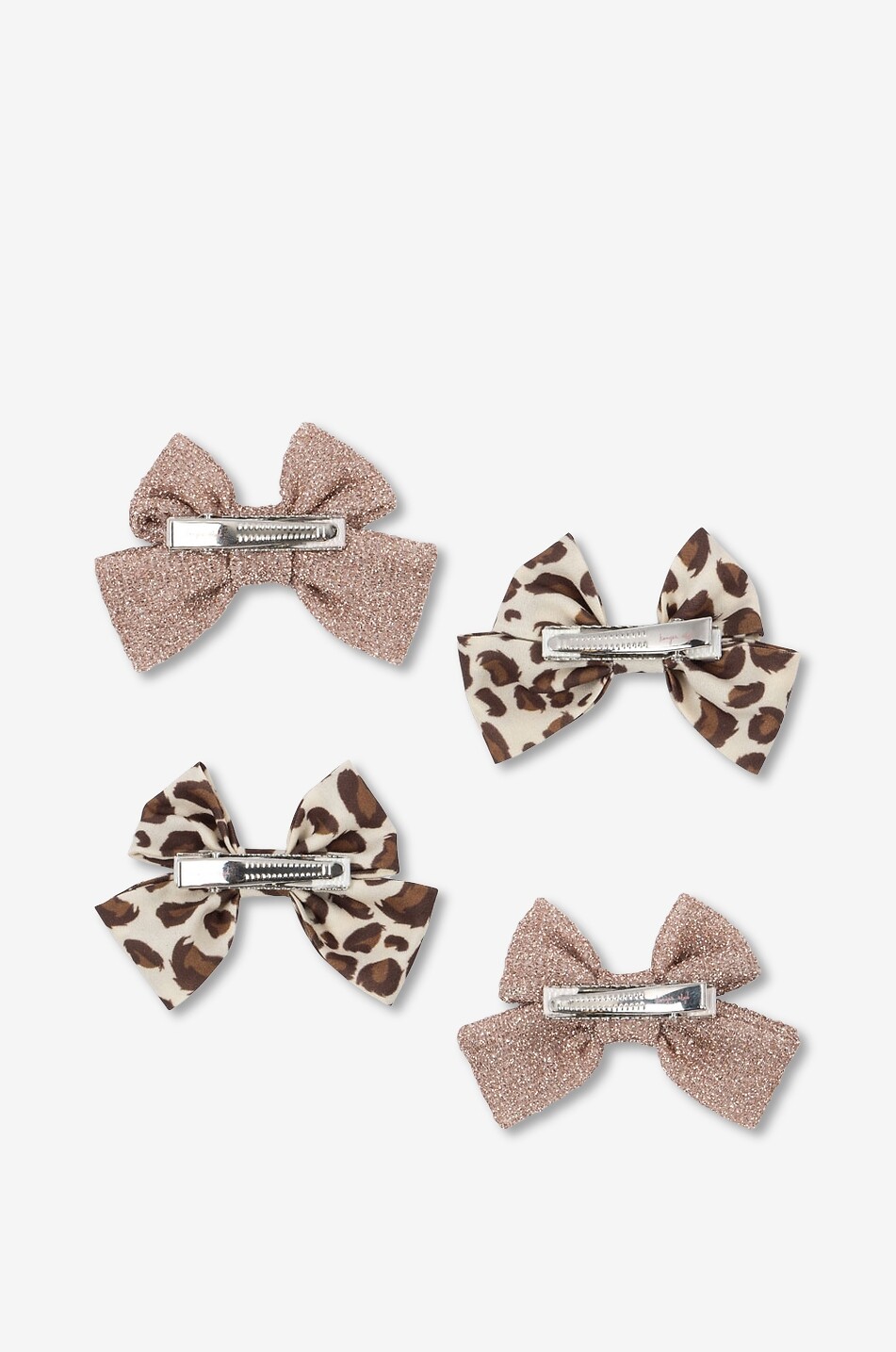 KONGES SLØJD Girl's animal print bow hair clip set of 4 Girl MULTI COLOURED 3