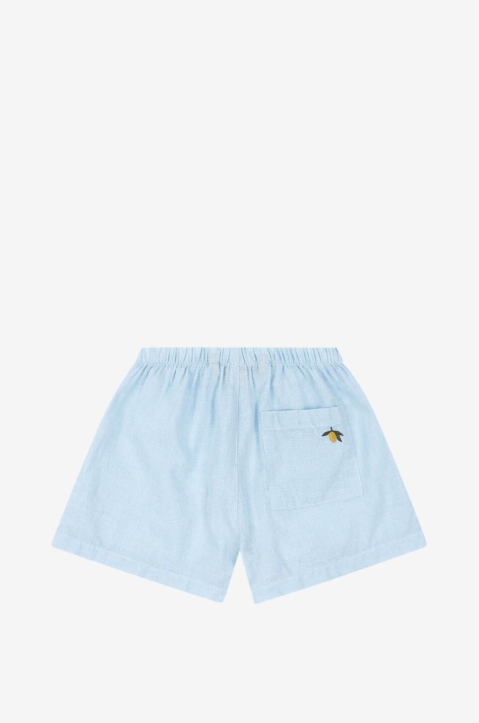 KONGES SLØJD Fran embroidered organic cotton boy's shorts Boy LIGHT BLUE 2