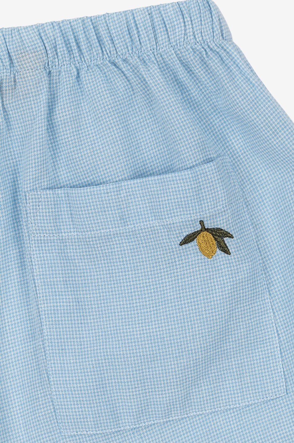 KONGES SLØJD Fran embroidered organic cotton boy's shorts Boy LIGHT BLUE 3