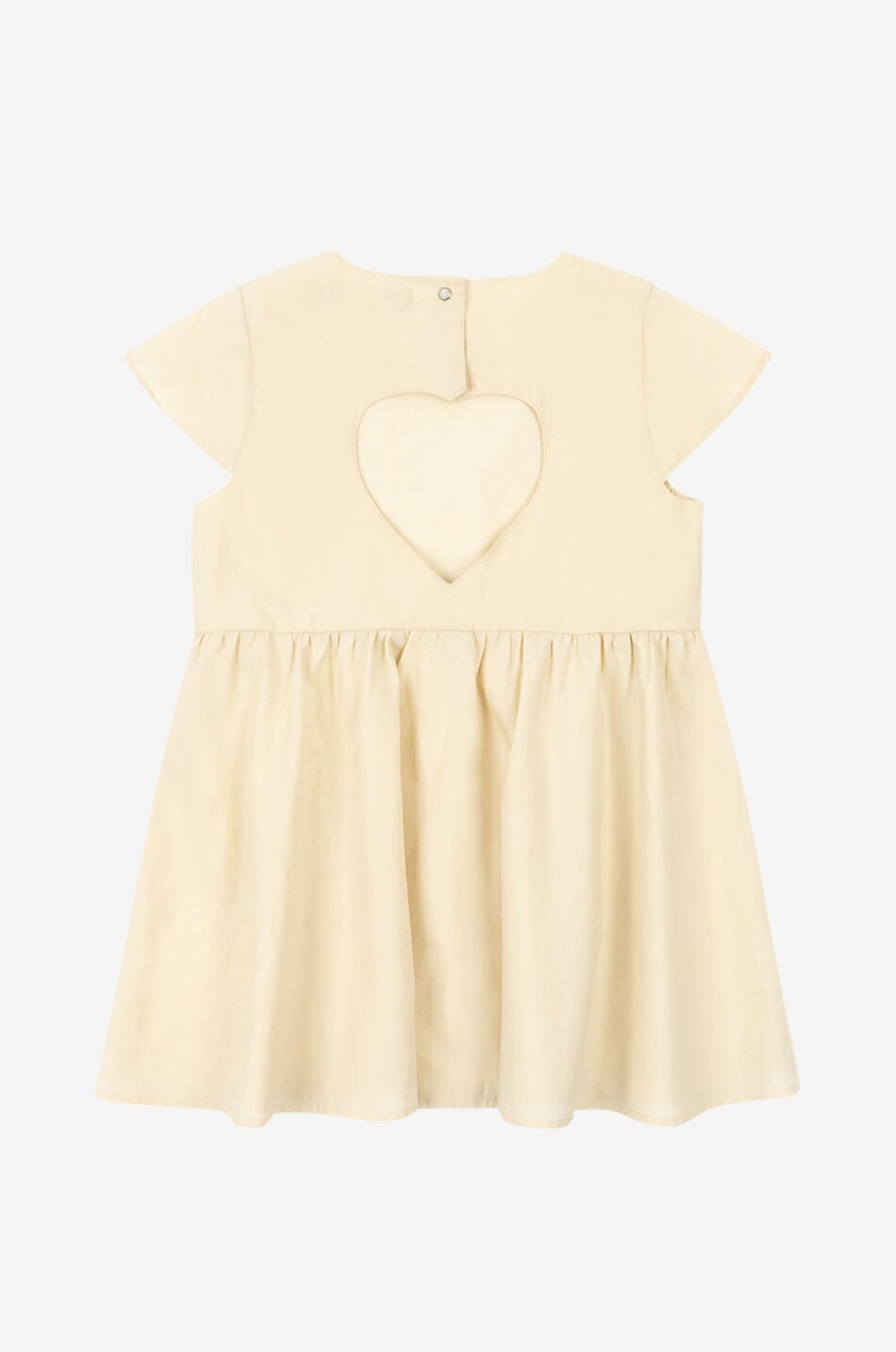 KONGES SLØJD Robe courte brodée en coton bio fille Hearly Fille JAUNE CLAIR 2